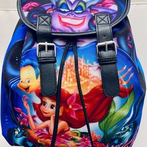 Loungefly Disney The Little Mermaid Canvas RARE Backpack NEW